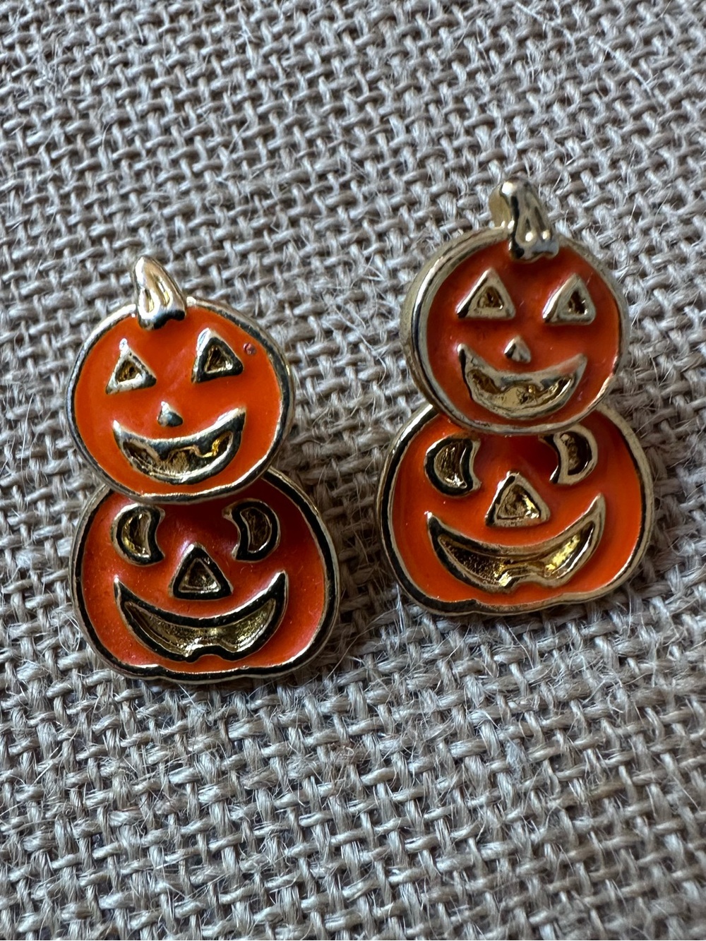 ✨5/$25 Halloween Pumpkin Enamel Earrings